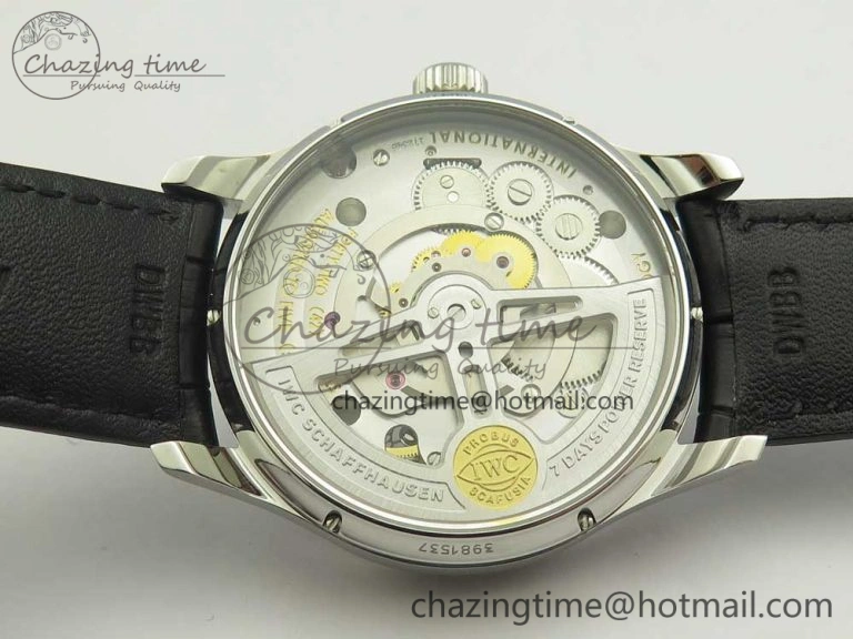 MIROTIME Seasonal Portuguese Tourbillon IW5463 SS ZF Best Edition Blue Dial on Black Leather Strap 7171