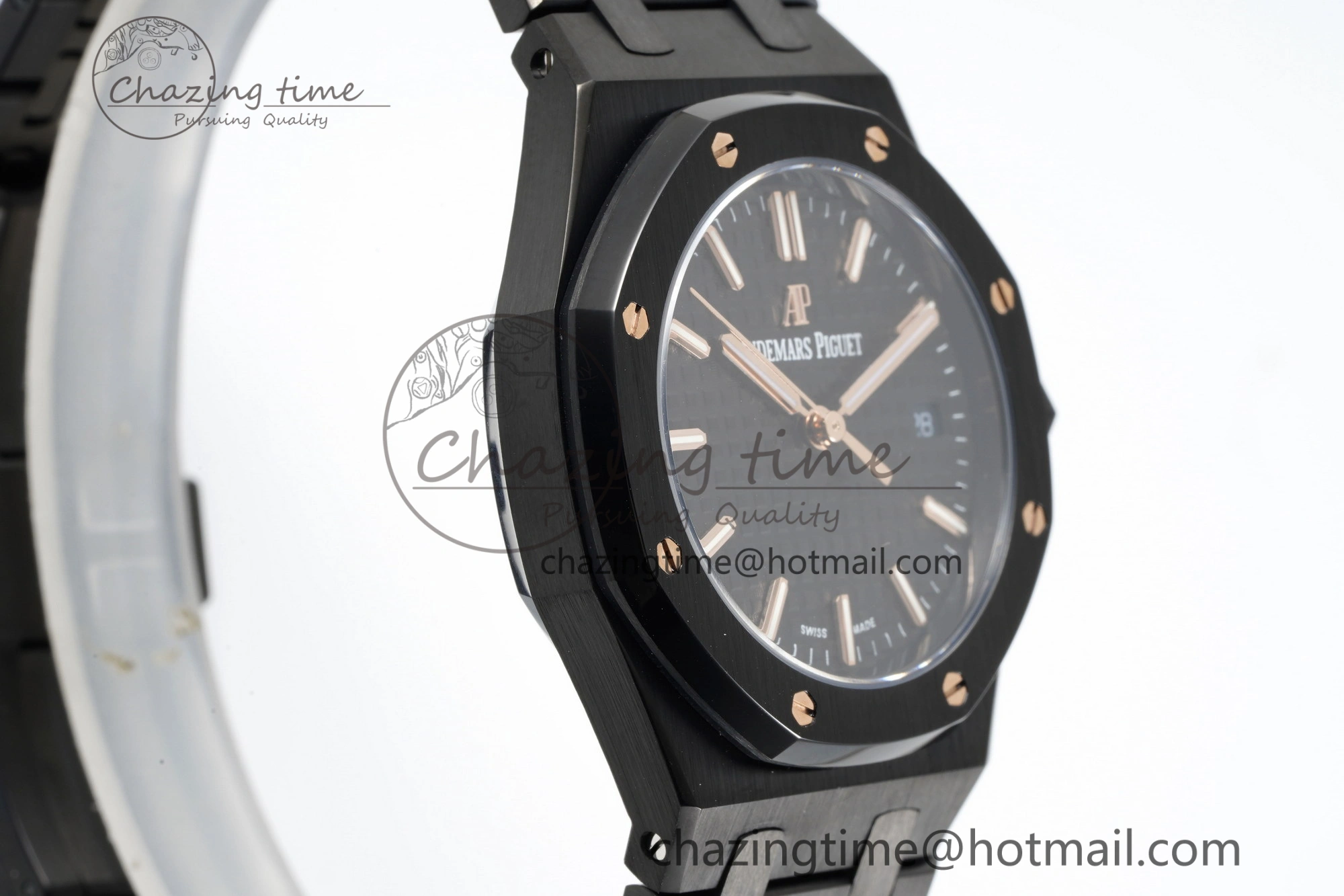 MIROTIME Royal Oak 34mm Black Ceramic BF Best Edition Black Dial on Black Ceramic Bracelet A Reliable 10222