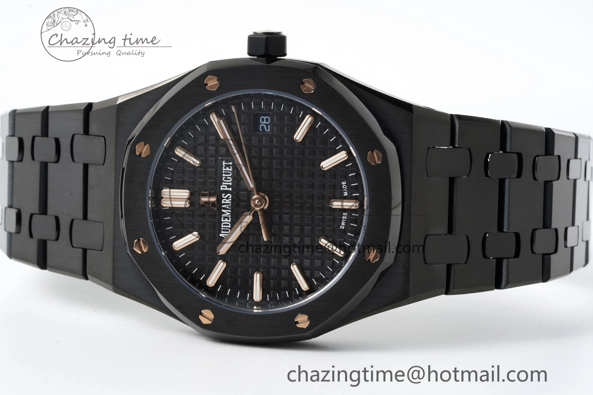 MIROTIME Royal Oak 34mm Black Ceramic BF Best Edition Black Dial on Black Ceramic Bracelet A Reliable 10222