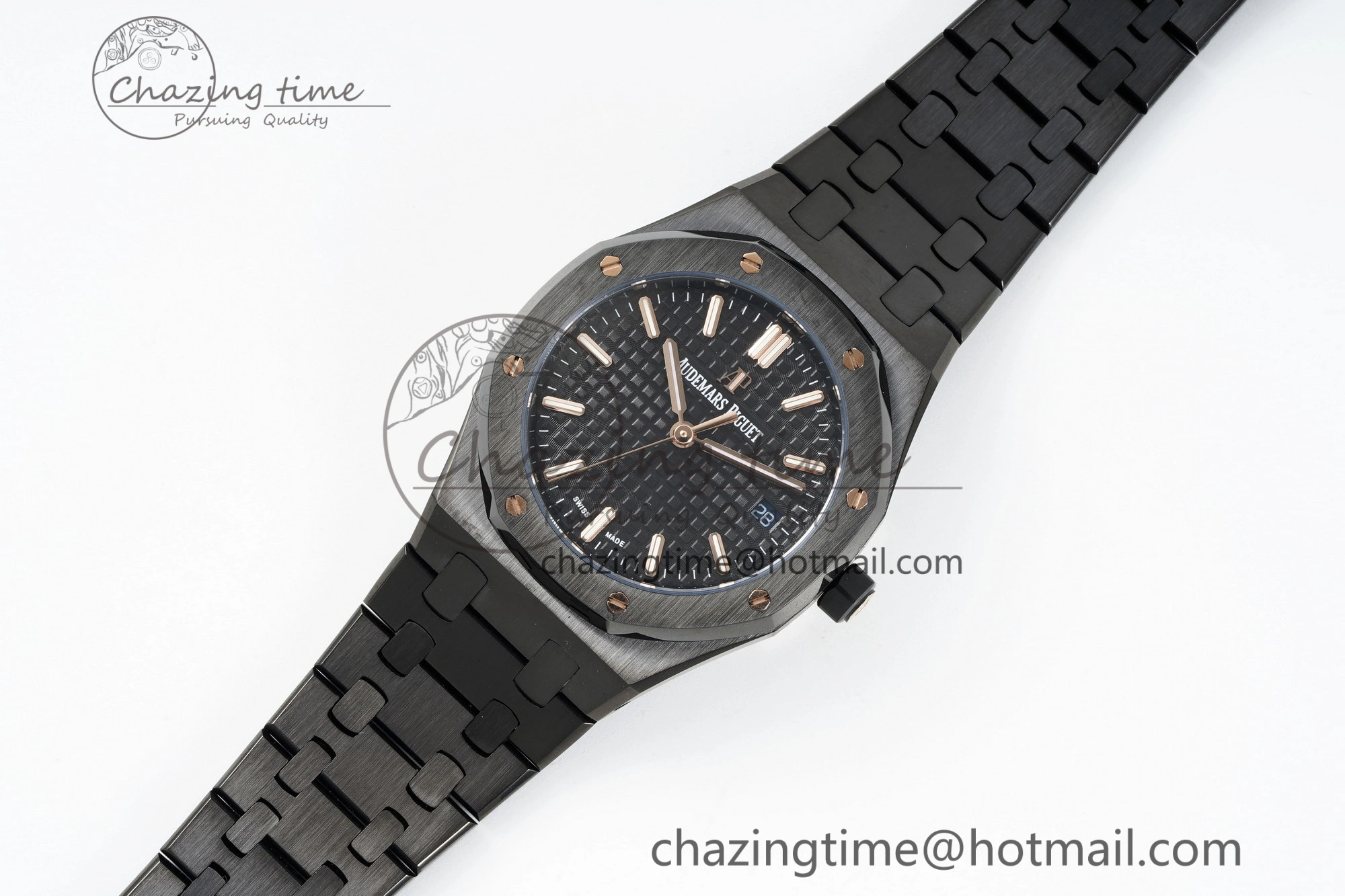 MIROTIME Royal Oak 34mm Black Ceramic BF Best Edition Black Dial on Black Ceramic Bracelet A Reliable 10222