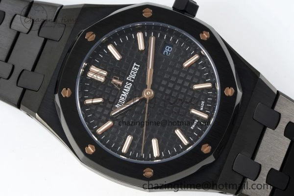 MIROTIME Royal Oak 34mm Black Ceramic BF Best Edition Black Dial on Black Ceramic Bracelet A Reliable 10222