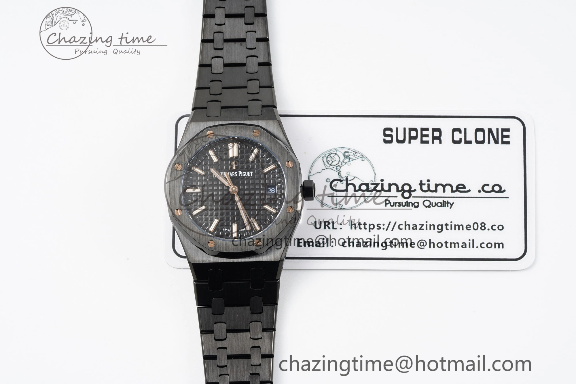 MIROTIME Royal Oak 34mm Black Ceramic BF Best Edition Black Dial on Black Ceramic Bracelet A Reliable 10222