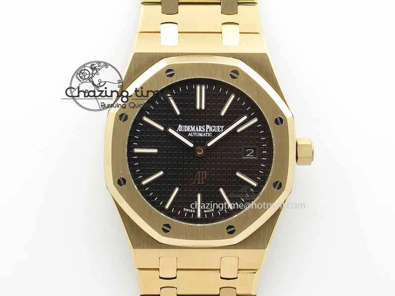 MIROTIME OdorResistant Royal Oak 39mm 15202 RG Black Dial On RG Bracelet MIYOTA 5018