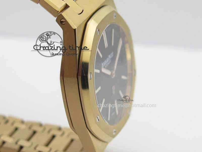 MIROTIME OdorResistant Royal Oak 39mm 15202 RG Black Dial On RG Bracelet MIYOTA 5018