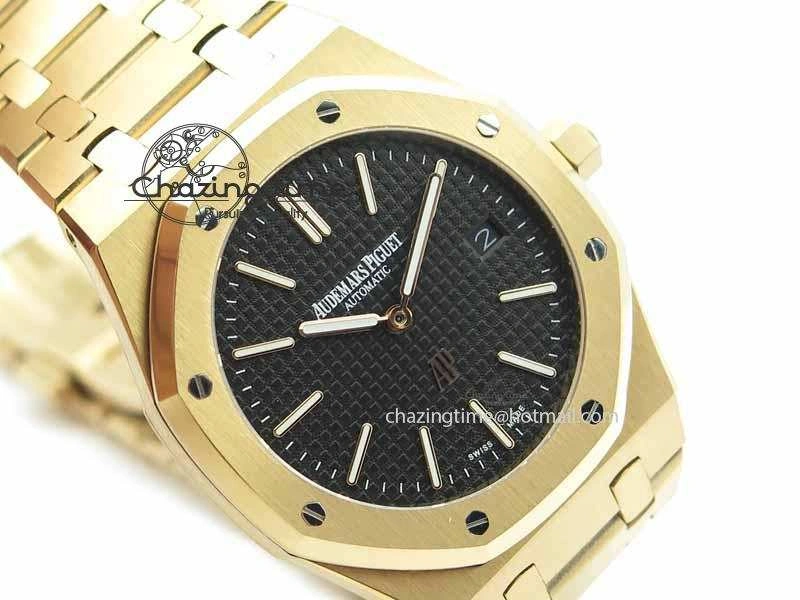 MIROTIME OdorResistant Royal Oak 39mm 15202 RG Black Dial On RG Bracelet MIYOTA 5018