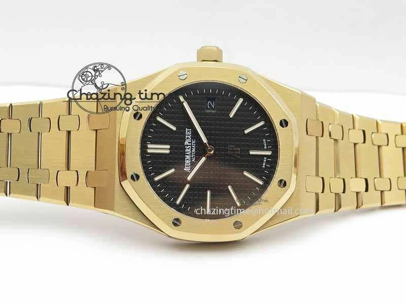 MIROTIME OdorResistant Royal Oak 39mm 15202 RG Black Dial On RG Bracelet MIYOTA 5018