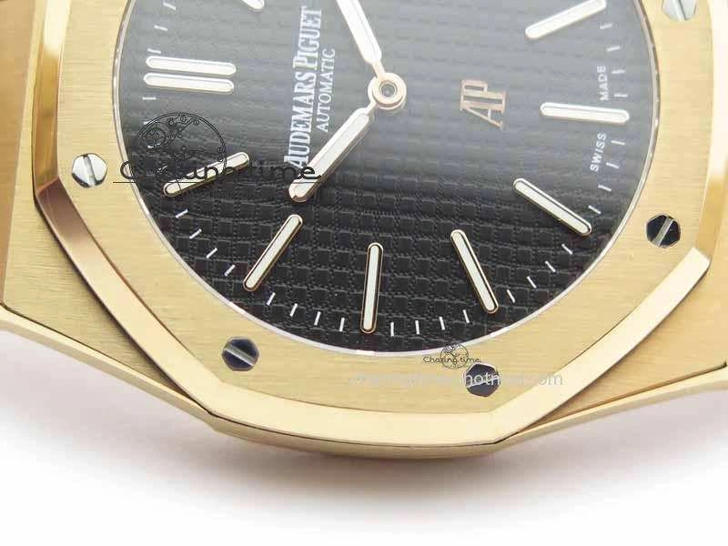 MIROTIME OdorResistant Royal Oak 39mm 15202 RG Black Dial On RG Bracelet MIYOTA 5018