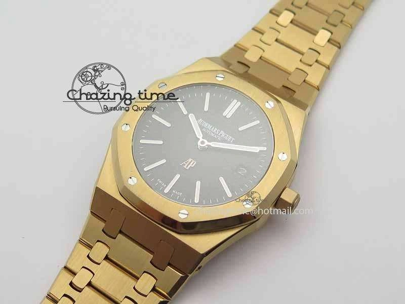 MIROTIME OdorResistant Royal Oak 39mm 15202 RG Black Dial On RG Bracelet MIYOTA 5018