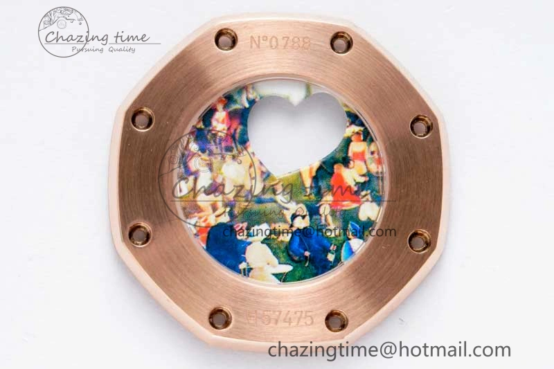 MIROTIME Sporty Royal Oak Fake Tourbillon RG ABF Blue Dial on RG Bracelet A23J (Erotic) 4759
