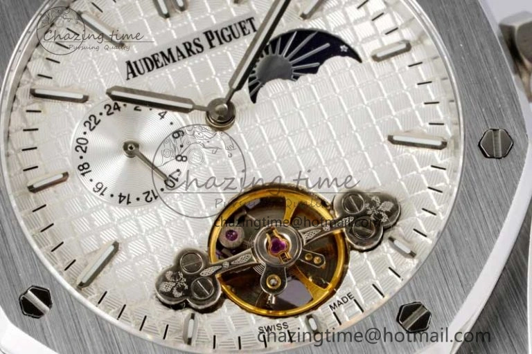 MIROTIME Royal Oak Fake Tourbillon SS ABF White Dial on SS Bracelet A23J (Erotic) UrbanChic 4763
