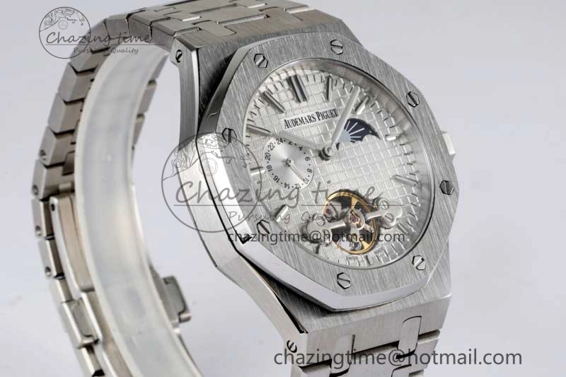 MIROTIME Royal Oak Fake Tourbillon SS ABF White Dial on SS Bracelet A23J (Erotic) UrbanChic 4763