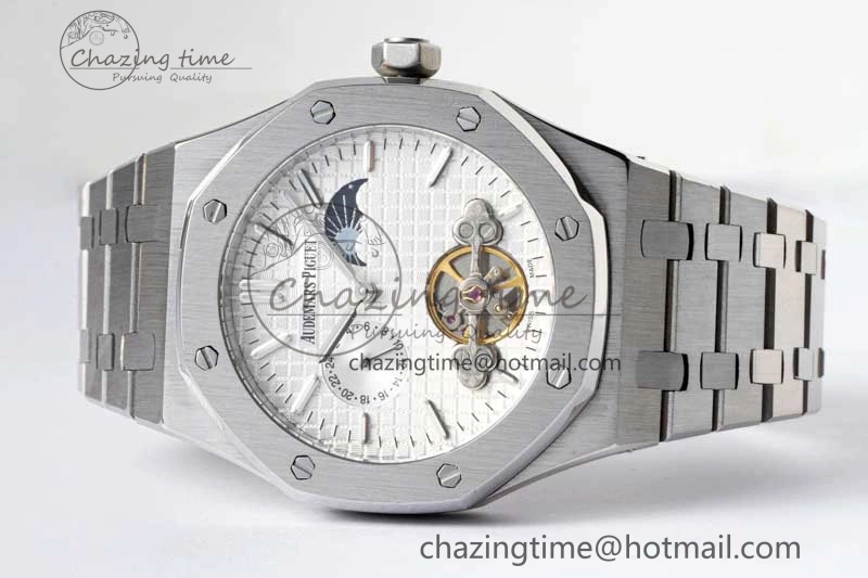 MIROTIME Royal Oak Fake Tourbillon SS ABF White Dial on SS Bracelet A23J (Erotic) UrbanChic 4763
