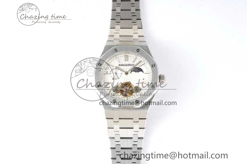 MIROTIME Royal Oak Fake Tourbillon SS ABF White Dial on SS Bracelet A23J (Erotic) UrbanChic 4763