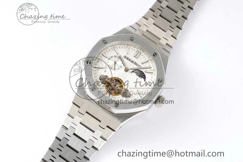 MIROTIME Royal Oak Fake Tourbillon SS ABF White Dial on SS Bracelet A23J (Erotic) UrbanChic 4763