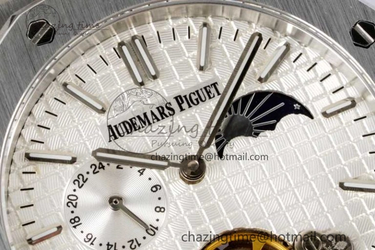 MIROTIME Royal Oak Fake Tourbillon SS ABF White Dial on SS Bracelet A23J (Erotic) UrbanChic 4763