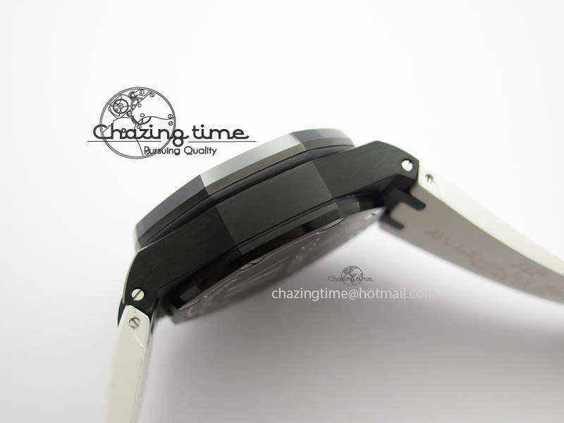 MIROTIME TimelessDesign Royal Oak Offshore Black & White Marcus JF Best Edition On White Rubber Strap A7750 (Free Black Strap) 5068