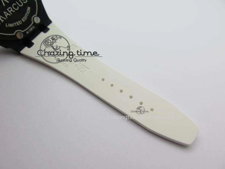 MIROTIME TimelessDesign Royal Oak Offshore Black & White Marcus JF Best Edition On White Rubber Strap A7750 (Free Black Strap) 5068