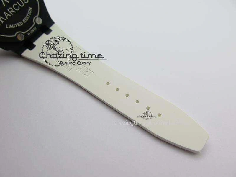 MIROTIME TimelessDesign Royal Oak Offshore Black & White Marcus JF Best Edition On White Rubber Strap A7750 (Free Black Strap) 5068