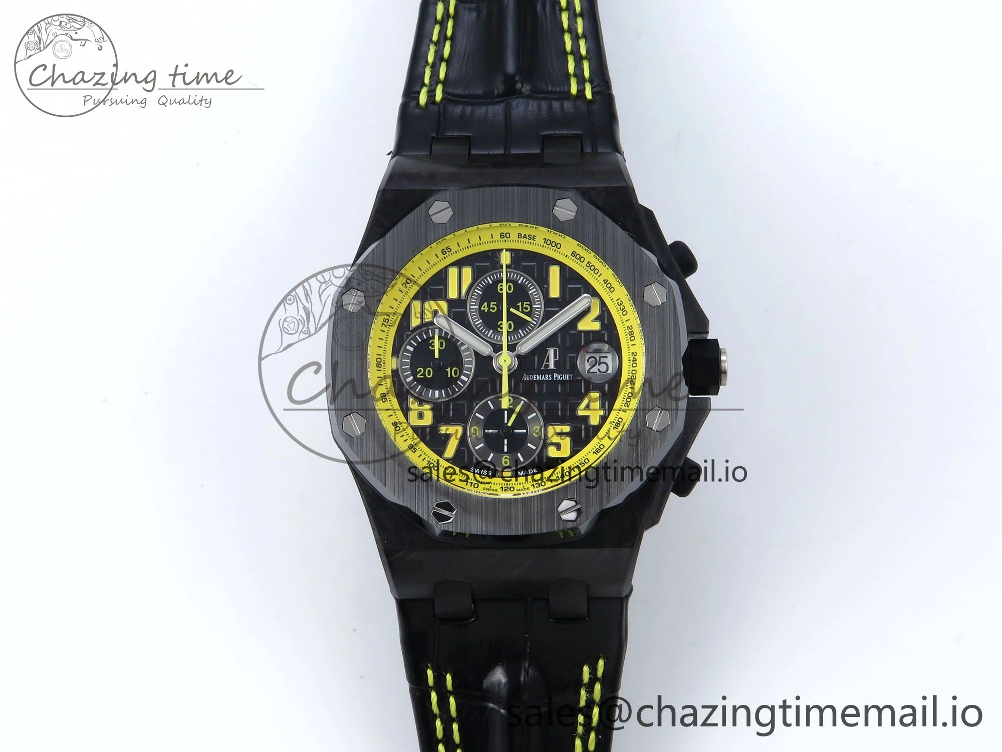 MIROTIME Royal Oak Offshore ‘Bumble Bee’ TKF Best Edition on Black Leather Strap A FastDry 4356