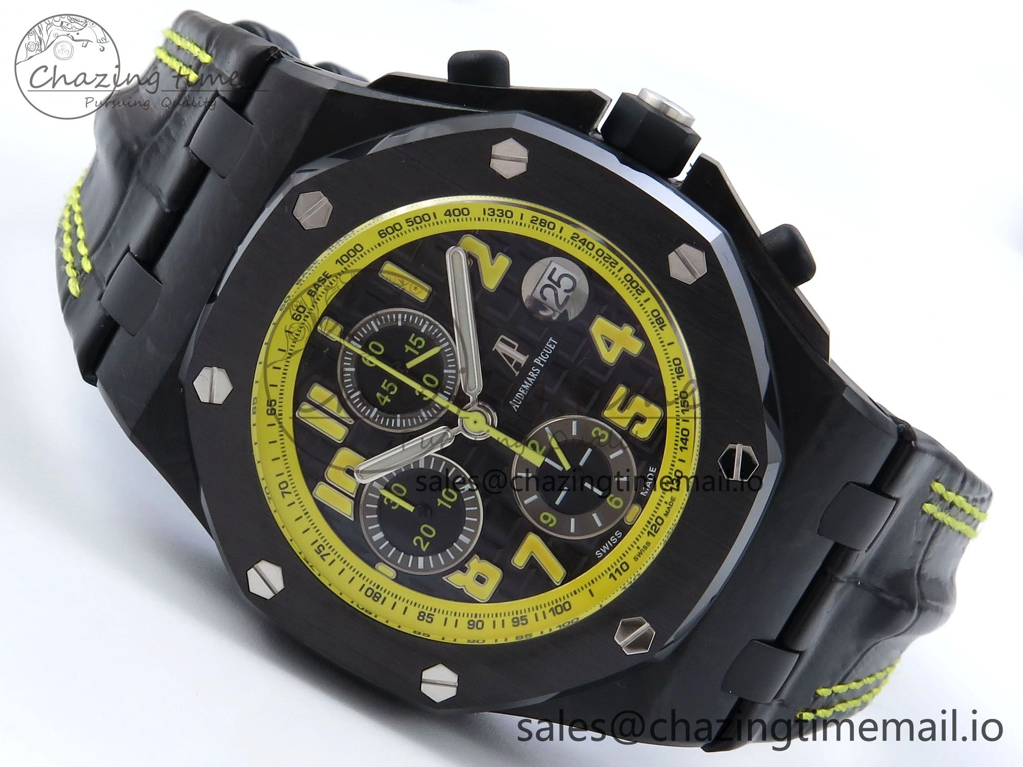 MIROTIME Royal Oak Offshore ‘Bumble Bee’ TKF Best Edition on Black Leather Strap A FastDry 4356