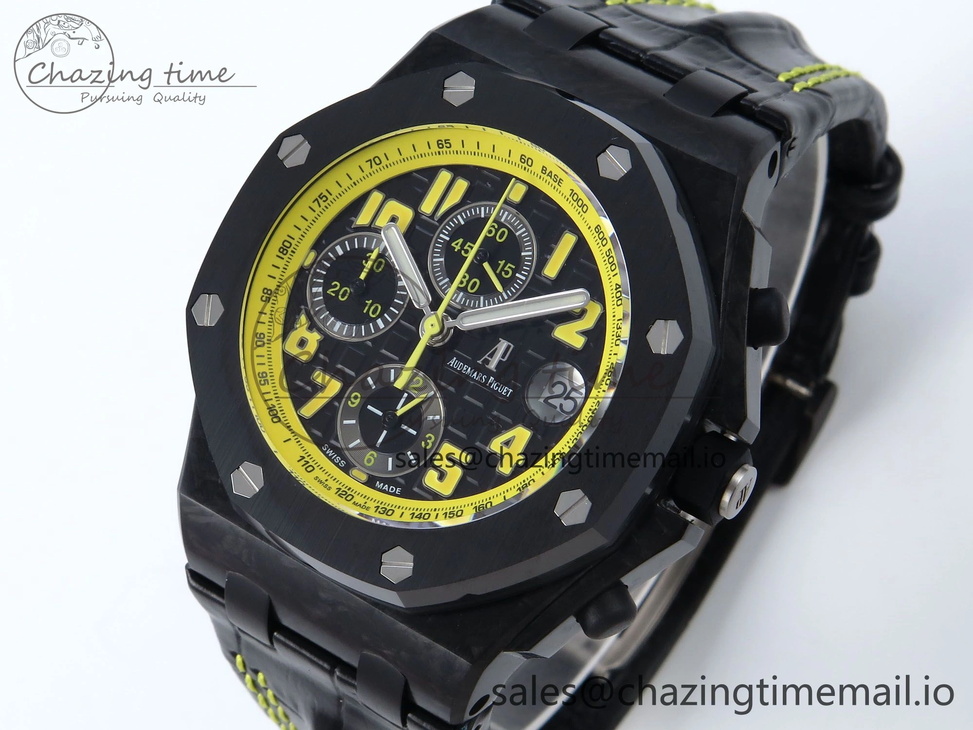 MIROTIME Royal Oak Offshore ‘Bumble Bee’ TKF Best Edition on Black Leather Strap A FastDry 4356