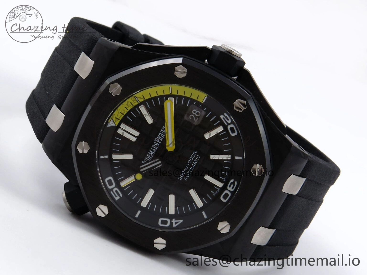 MIROTIME ModernLook Royal Oak Offshore Diver 15706 Forged Carbon IPF Best Edition on Rubber Strap MIYOTA 4394