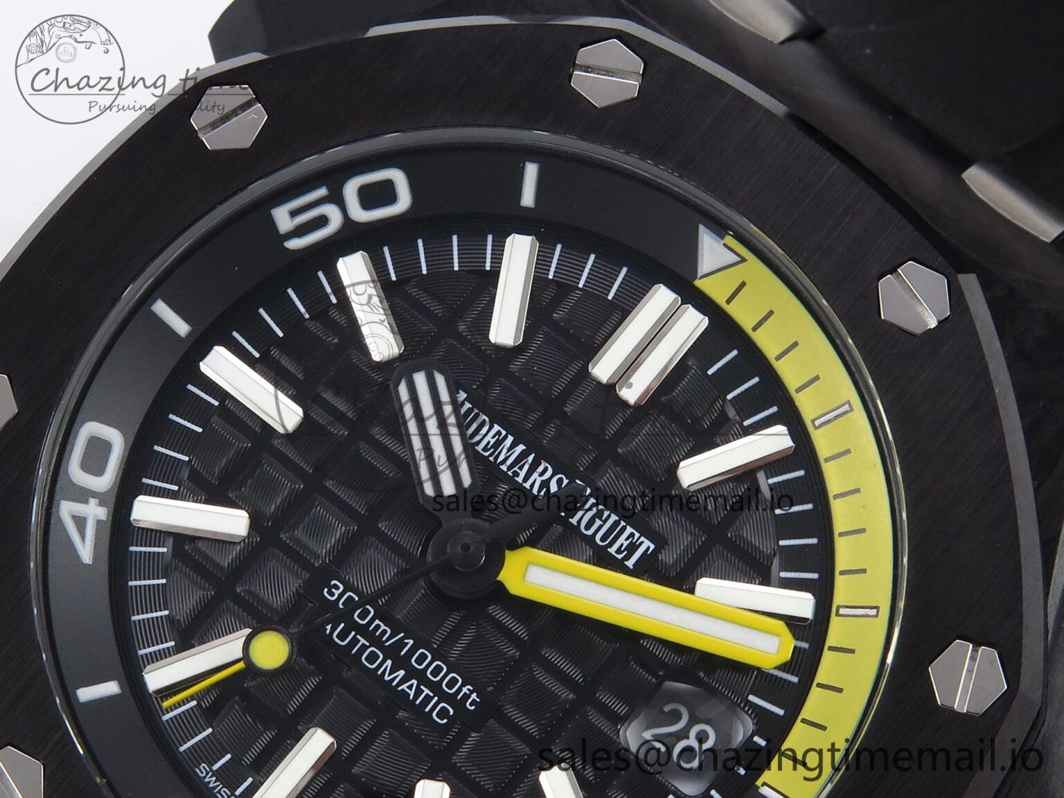 MIROTIME ModernLook Royal Oak Offshore Diver 15706 Forged Carbon IPF Best Edition on Rubber Strap MIYOTA 4394
