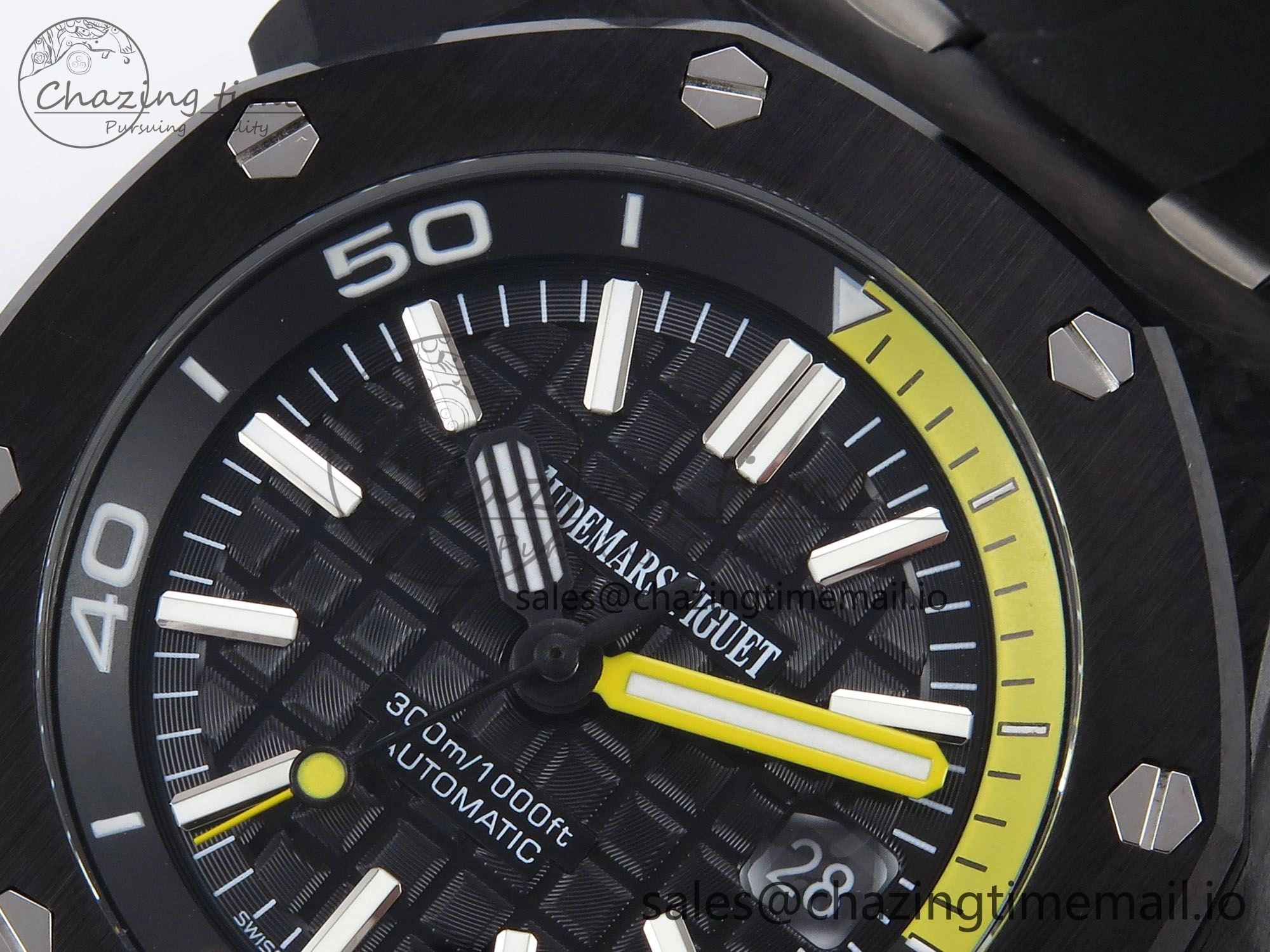 MIROTIME ModernLook Royal Oak Offshore Diver 15706 Forged Carbon IPF Best Edition on Rubber Strap MIYOTA 4394