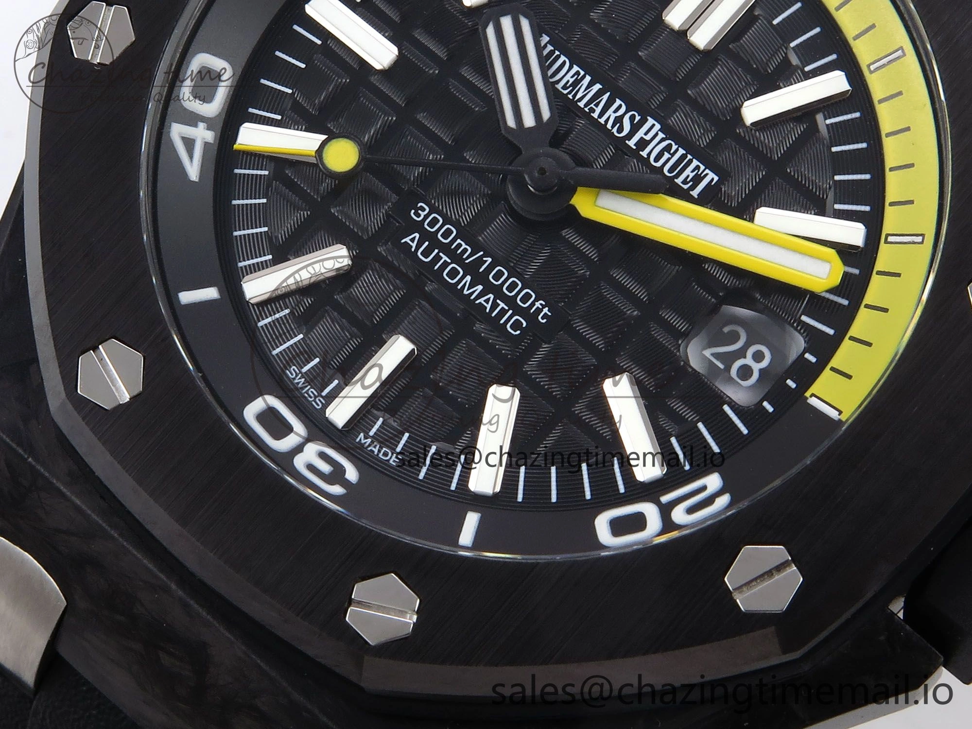 MIROTIME ModernLook Royal Oak Offshore Diver 15706 Forged Carbon IPF Best Edition on Rubber Strap MIYOTA 4394
