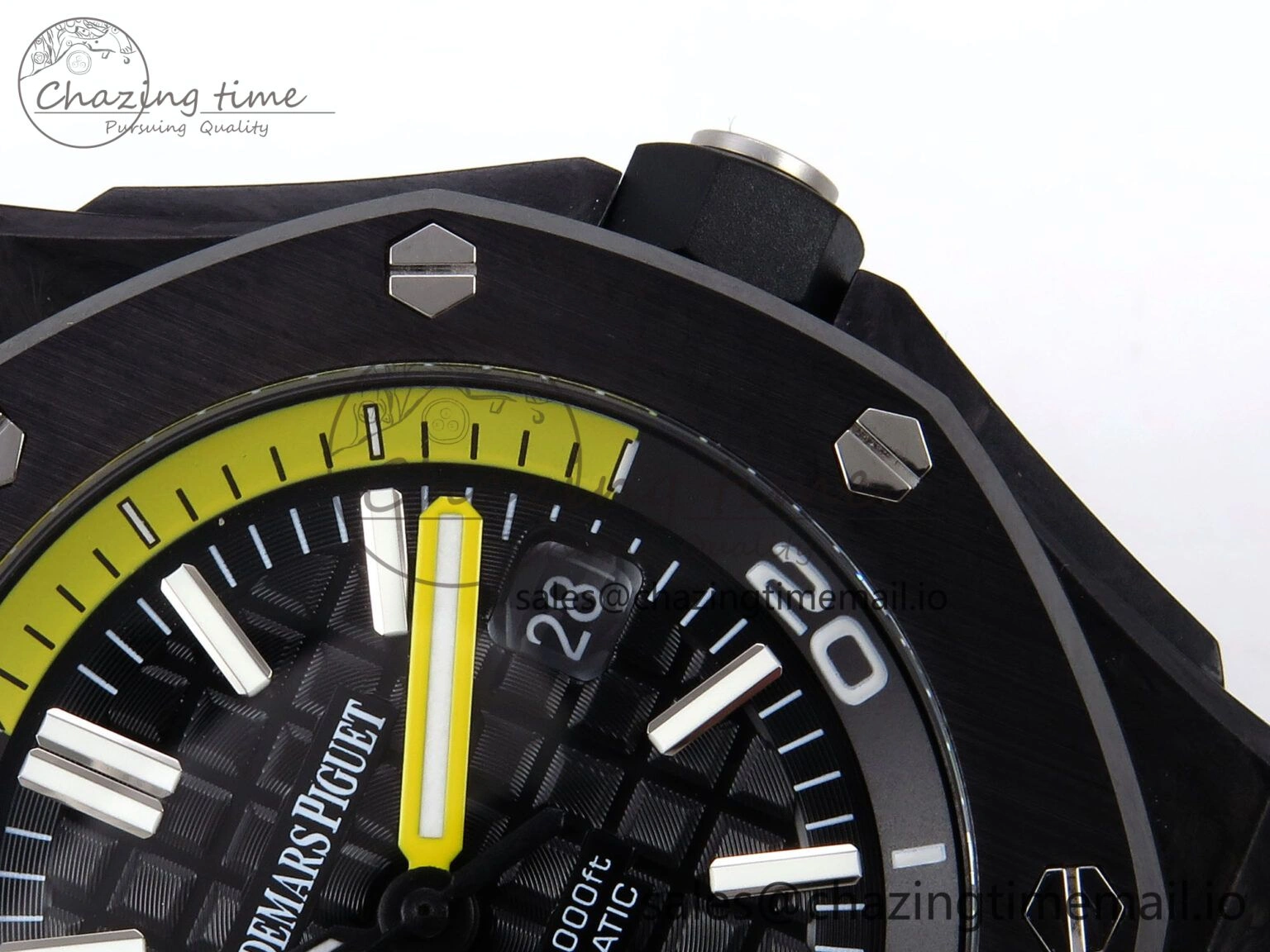 MIROTIME ModernLook Royal Oak Offshore Diver 15706 Forged Carbon IPF Best Edition on Rubber Strap MIYOTA 4394