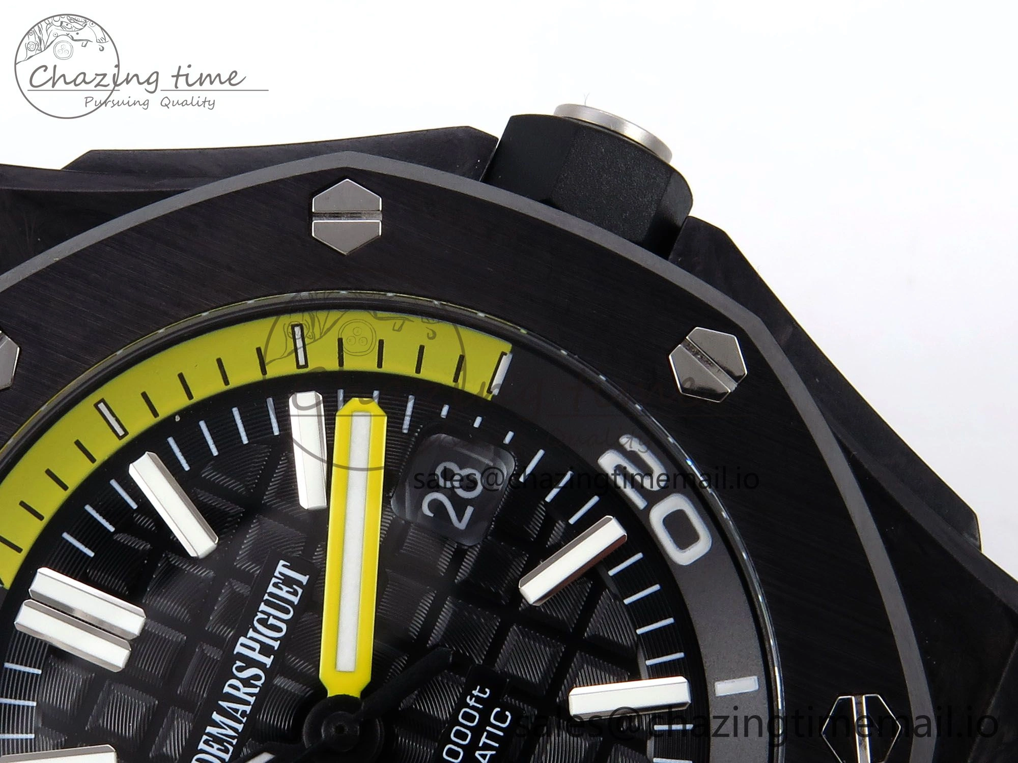 MIROTIME ModernLook Royal Oak Offshore Diver 15706 Forged Carbon IPF Best Edition on Rubber Strap MIYOTA 4394
