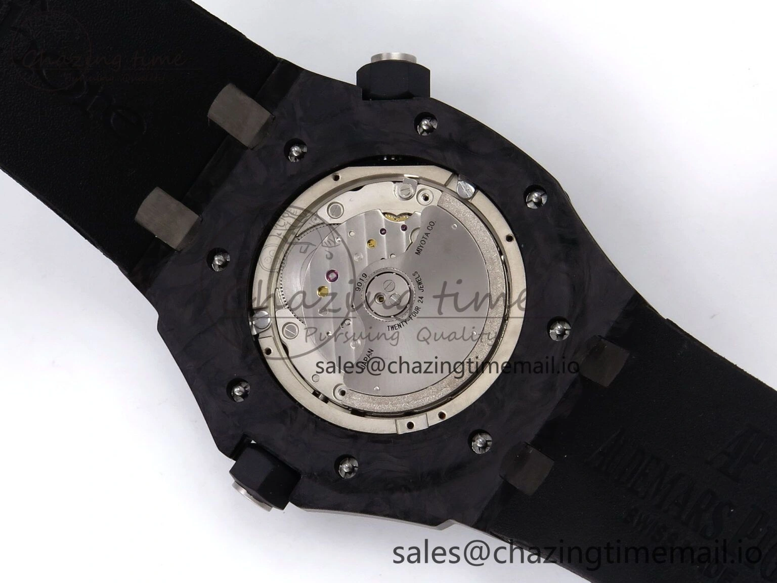 MIROTIME ModernLook Royal Oak Offshore Diver 15706 Forged Carbon IPF Best Edition on Rubber Strap MIYOTA 4394