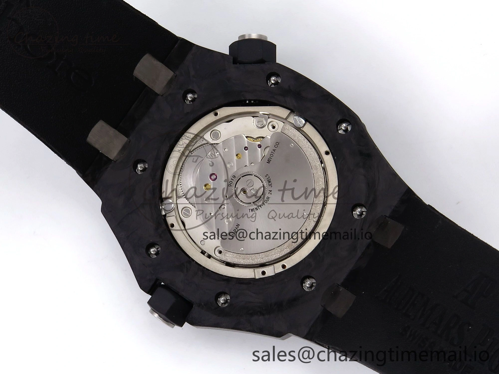 MIROTIME ModernLook Royal Oak Offshore Diver 15706 Forged Carbon IPF Best Edition on Rubber Strap MIYOTA 4394