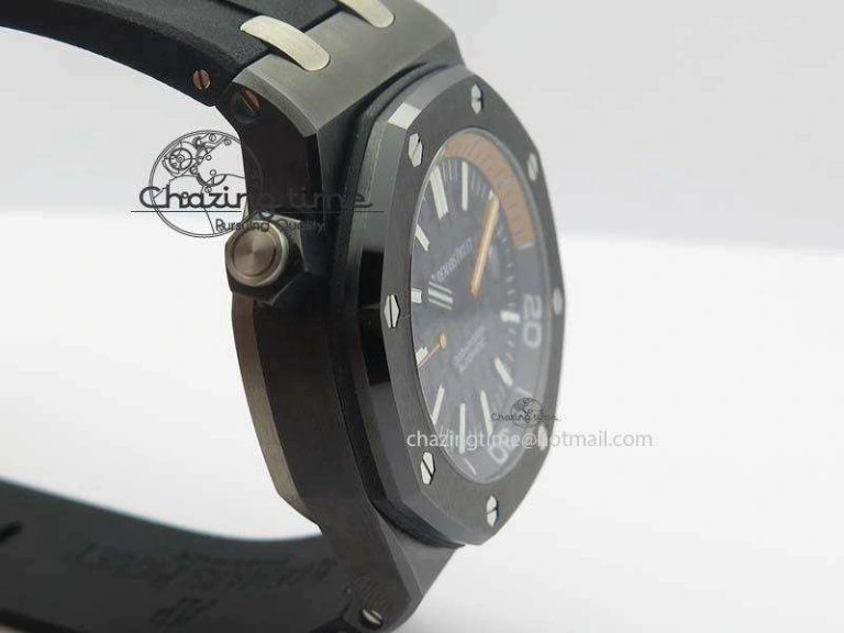 MIROTIME Royal Oak Offshore Diver 15707 Real Ceramic BP-Maker On Rubber Strap A Compact 5040