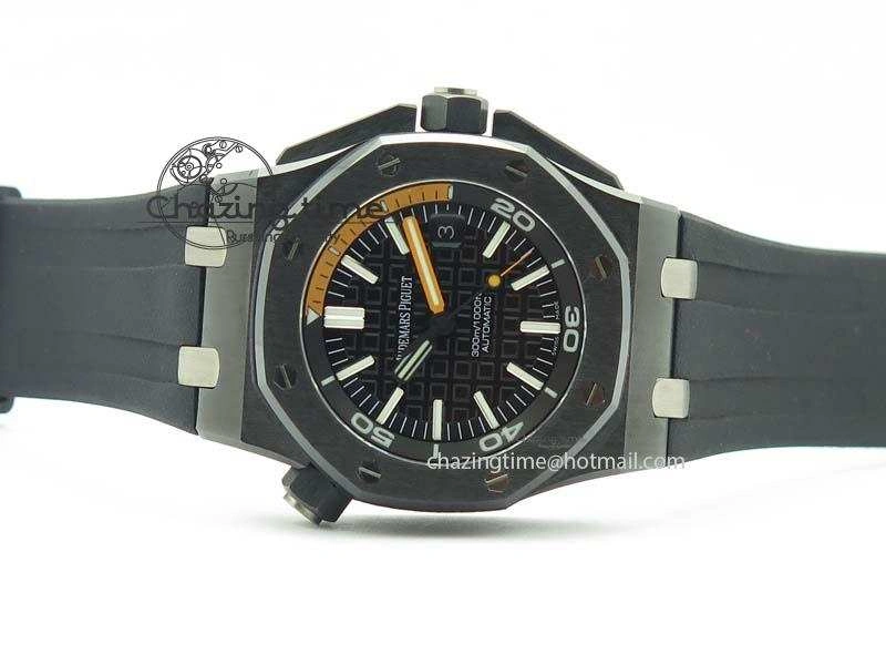 MIROTIME Royal Oak Offshore Diver 15707 Real Ceramic BP-Maker On Rubber Strap A Compact 5040
