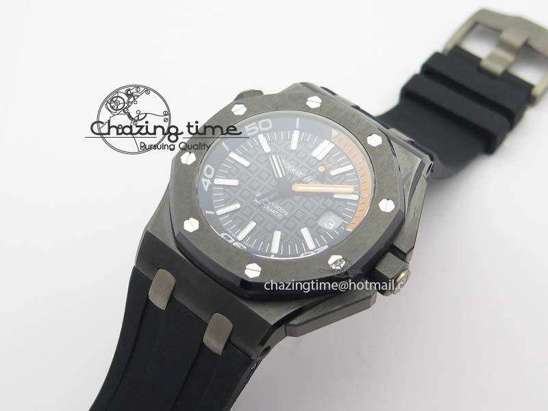 MIROTIME Royal Oak Offshore Diver 15707 Real Ceramic BP-Maker On Rubber Strap A Compact 5040