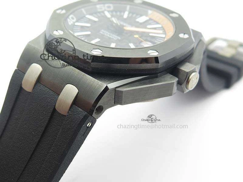 MIROTIME Royal Oak Offshore Diver 15707 Real Ceramic BP-Maker On Rubber Strap A Compact 5040