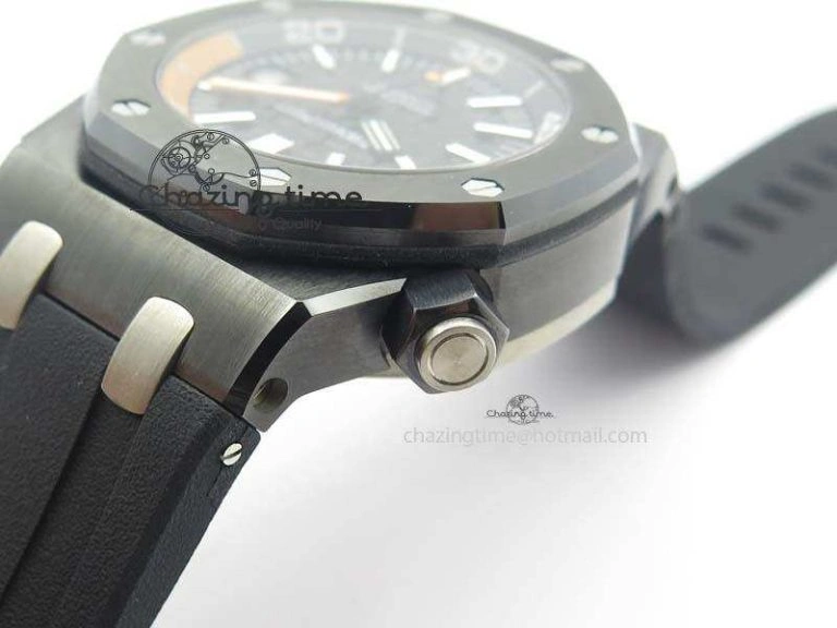 MIROTIME Royal Oak Offshore Diver 15707 Real Ceramic BP-Maker On Rubber Strap A Compact 5040