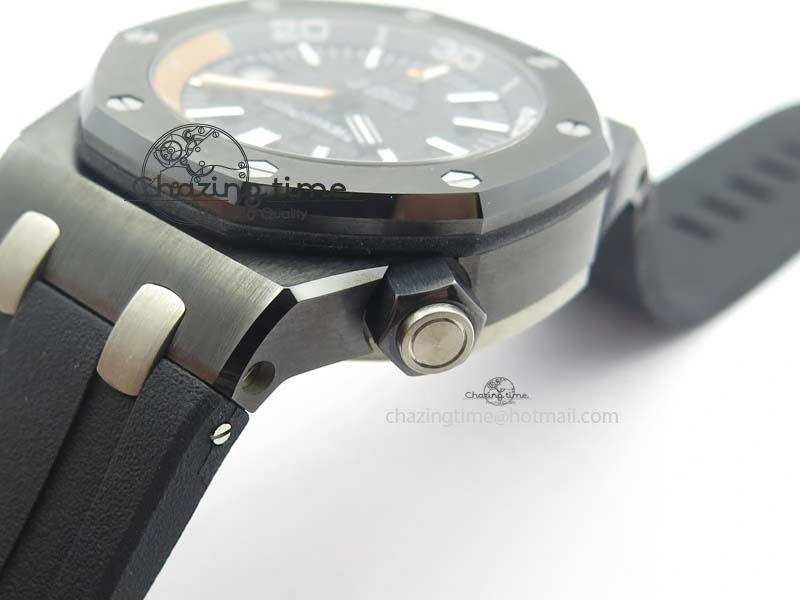 MIROTIME Royal Oak Offshore Diver 15707 Real Ceramic BP-Maker On Rubber Strap A Compact 5040