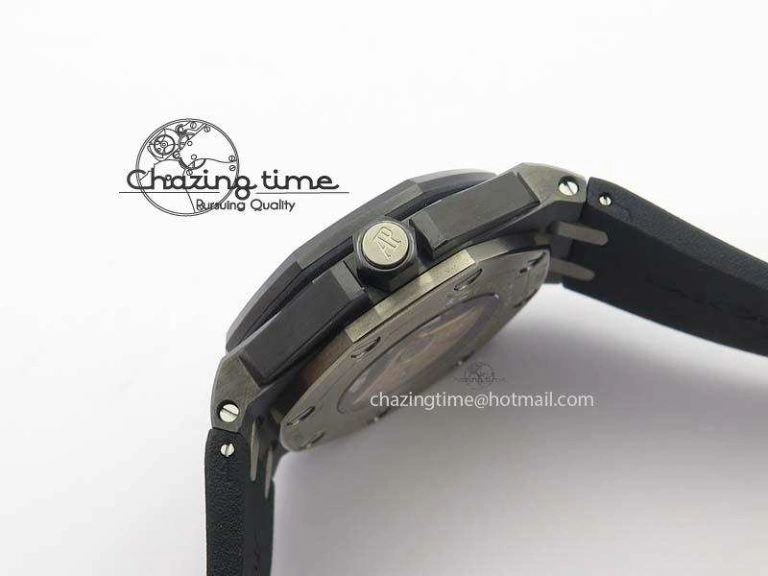 MIROTIME Royal Oak Offshore Diver 15707 Real Ceramic BP-Maker On Rubber Strap A Compact 5040