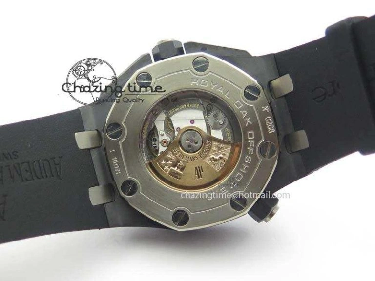 MIROTIME Royal Oak Offshore Diver 15707 Real Ceramic BP-Maker On Rubber Strap A Compact 5040