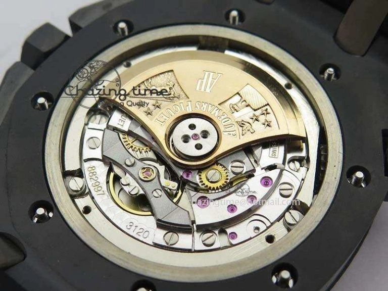 MIROTIME Royal Oak Offshore Diver 15707 Real Ceramic BP-Maker On Rubber Strap A Compact 5040