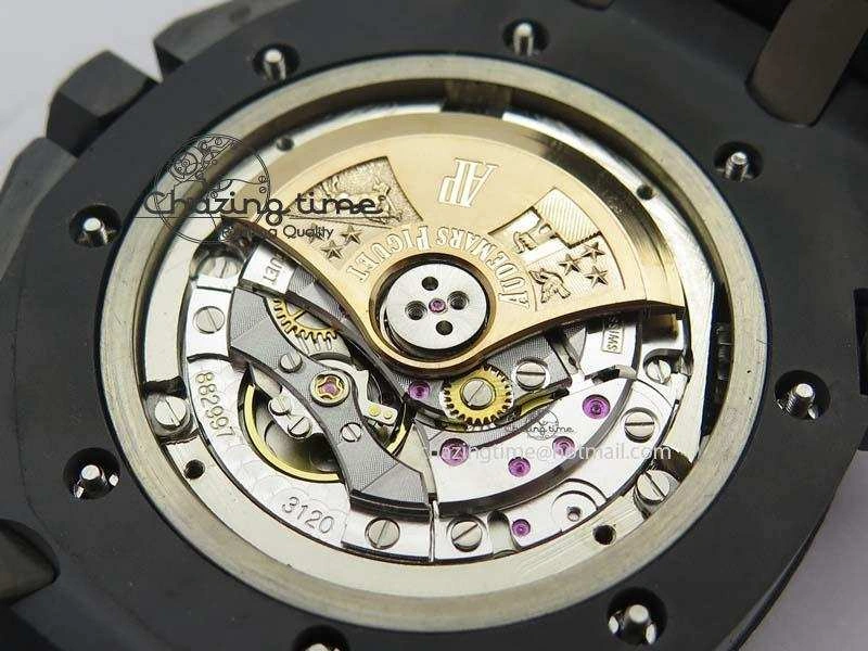 MIROTIME Royal Oak Offshore Diver 15707 Real Ceramic BP-Maker On Rubber Strap A Compact 5040