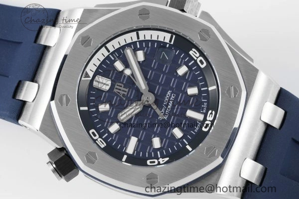 MIROTIME SunProtective Royal Oak Offshore Diver 15720 IPF Best Edition Blue Dial on Blue Rubber Strap A 4706