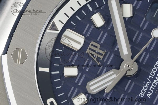 MIROTIME SunProtective Royal Oak Offshore Diver 15720 IPF Best Edition Blue Dial on Blue Rubber Strap A 4706