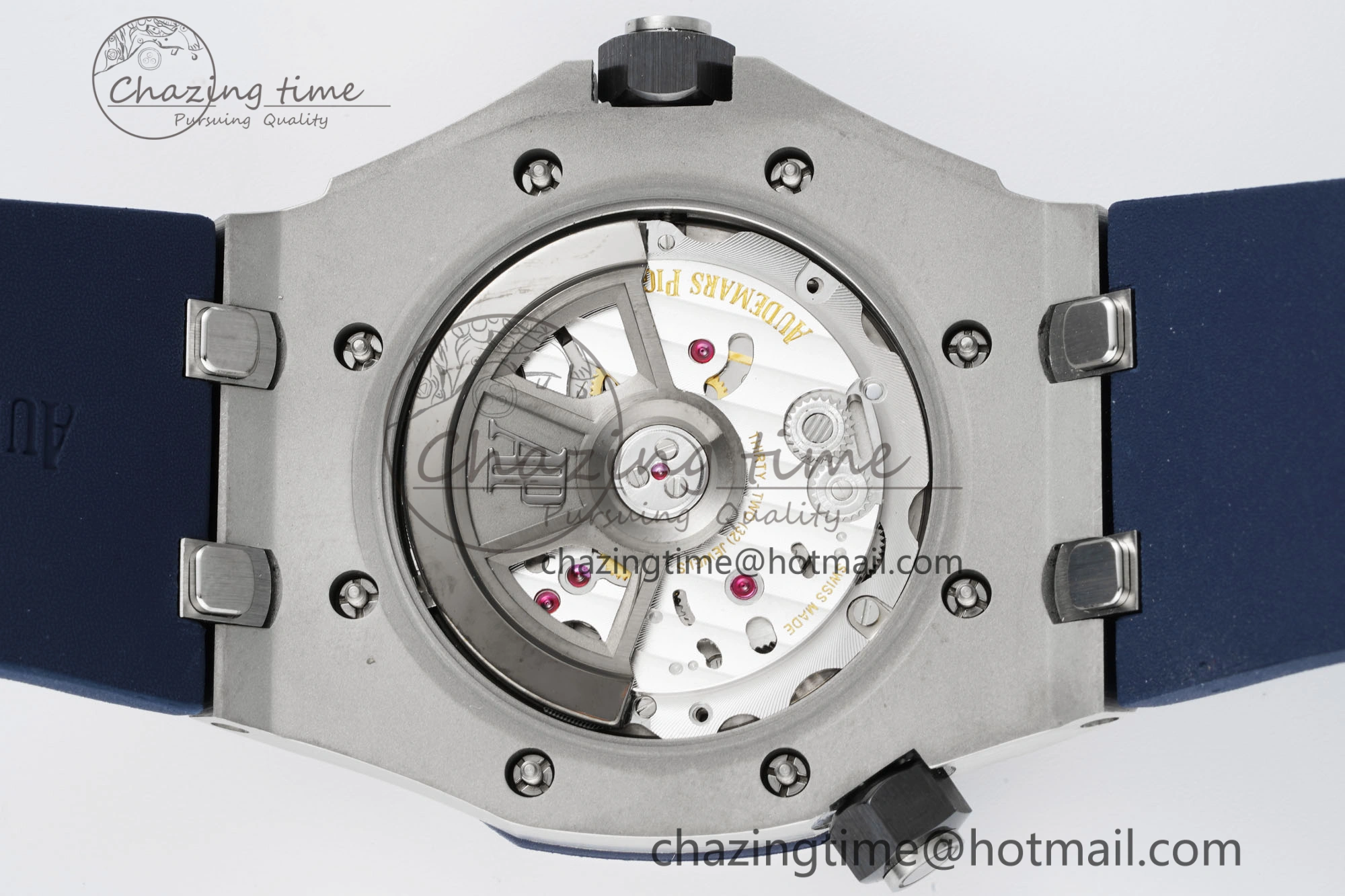 MIROTIME SunProtective Royal Oak Offshore Diver 15720 IPF Best Edition Blue Dial on Blue Rubber Strap A 4706