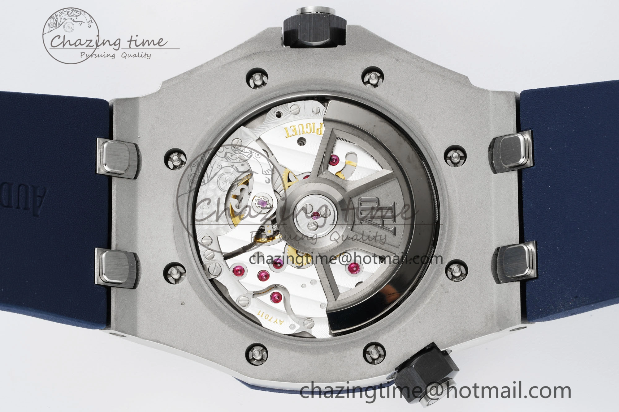 MIROTIME SunProtective Royal Oak Offshore Diver 15720 IPF Best Edition Blue Dial on Blue Rubber Strap A 4706
