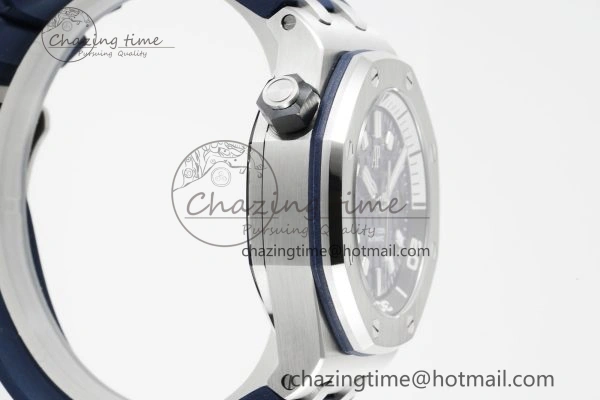 MIROTIME SunProtective Royal Oak Offshore Diver 15720 IPF Best Edition Blue Dial on Blue Rubber Strap A 4706