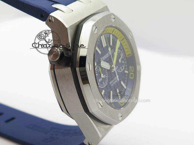 MIROTIME Royal Oak Offshore Diver Chronograph Blue Noob Best Edition On Blue Rubber Strap A Lightweight 5070