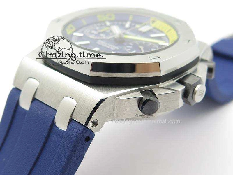 MIROTIME Royal Oak Offshore Diver Chronograph Blue Noob Best Edition On Blue Rubber Strap A Lightweight 5070